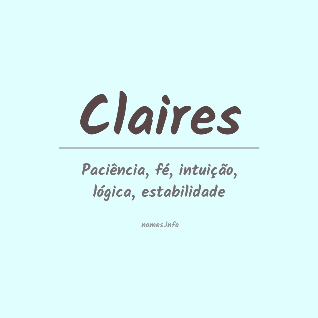 Significado do nome Claire