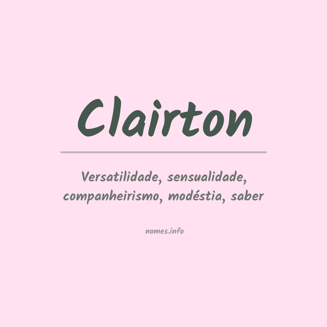 Significado do nome Clairton