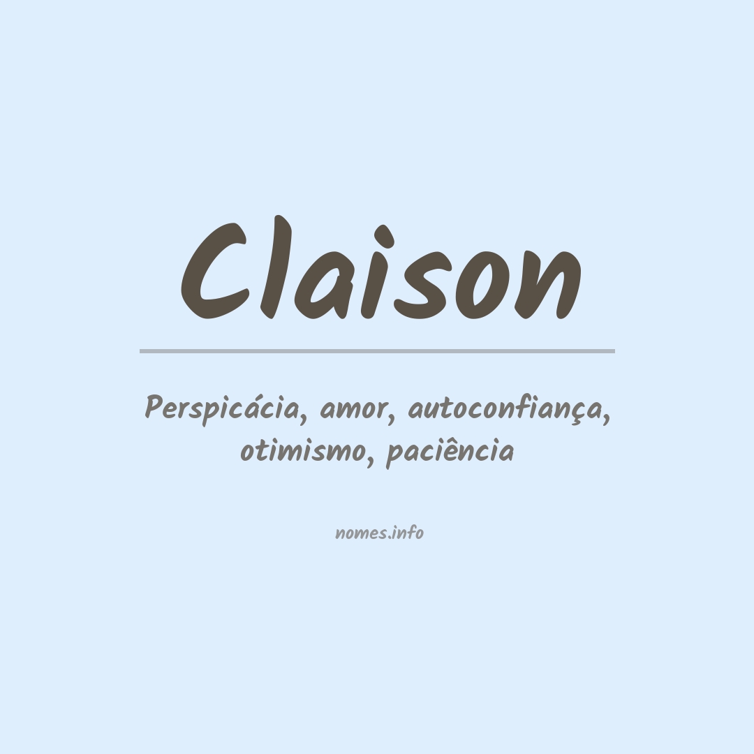 Significado do nome Claison