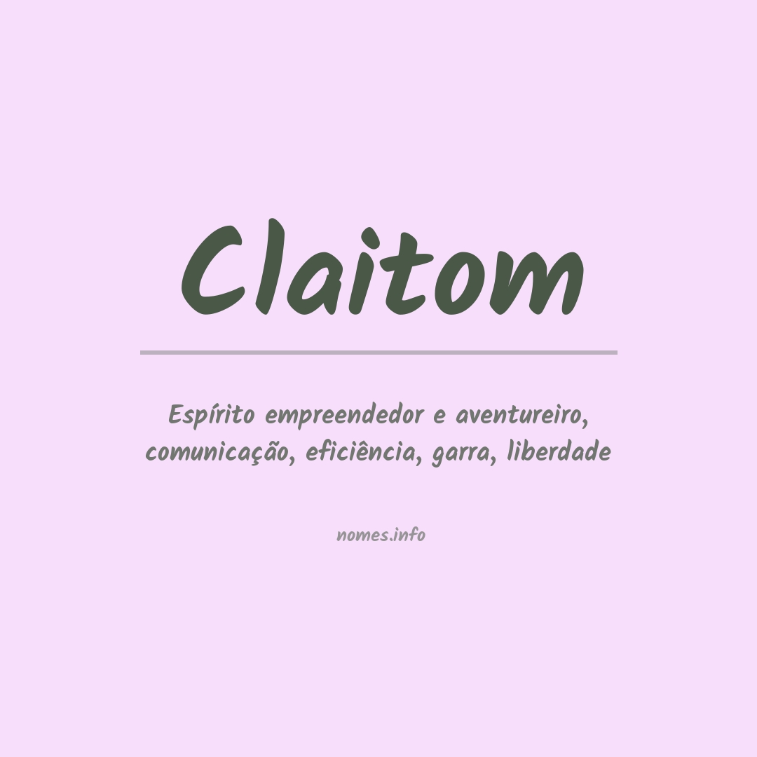 Significado do nome Claitom