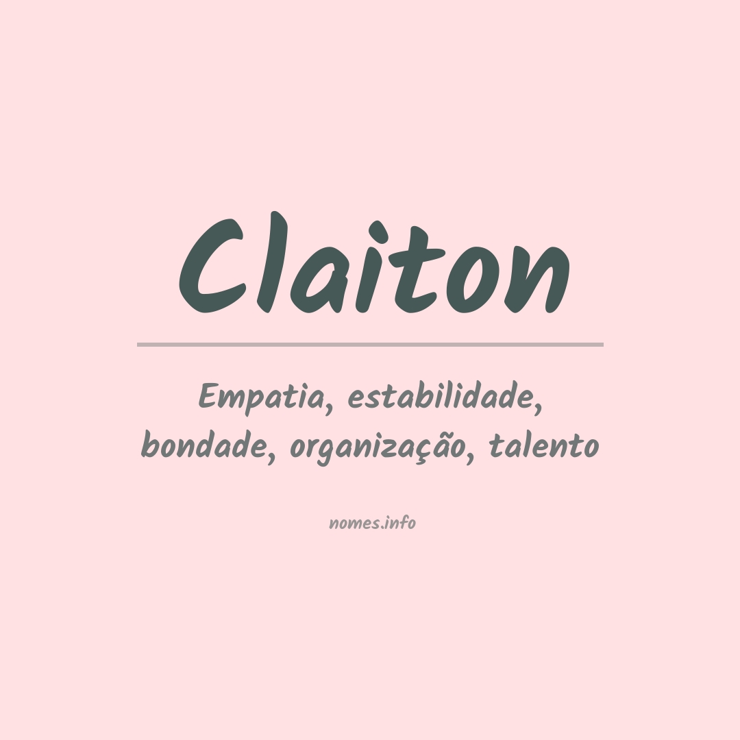 Significado do nome Claiton