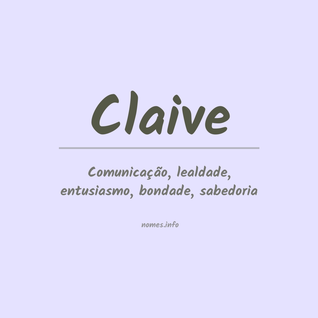 Significado do nome Claive