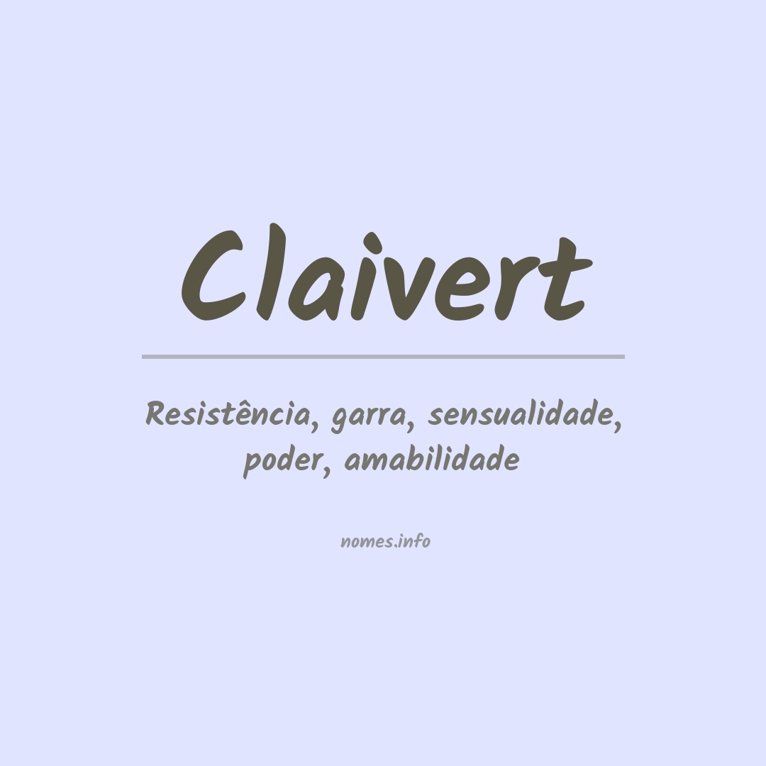 Significado do nome Claivert