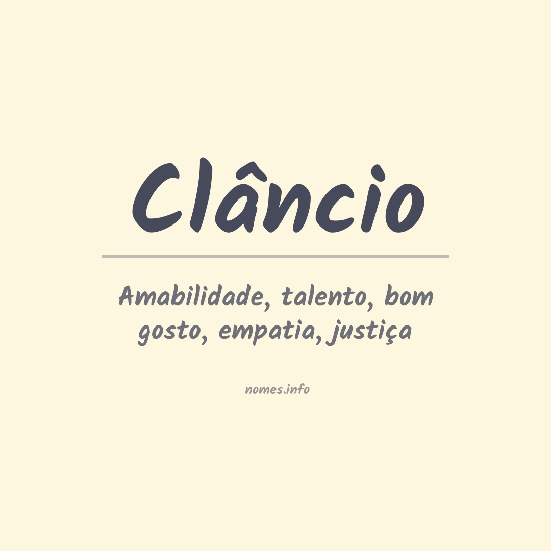 Significado do nome Clâncio