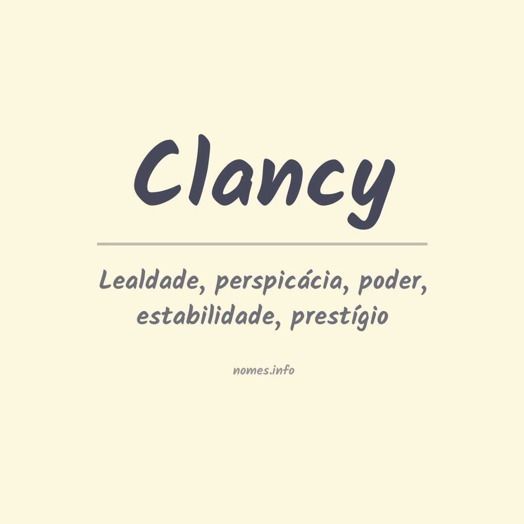 Significado do nome Clancy