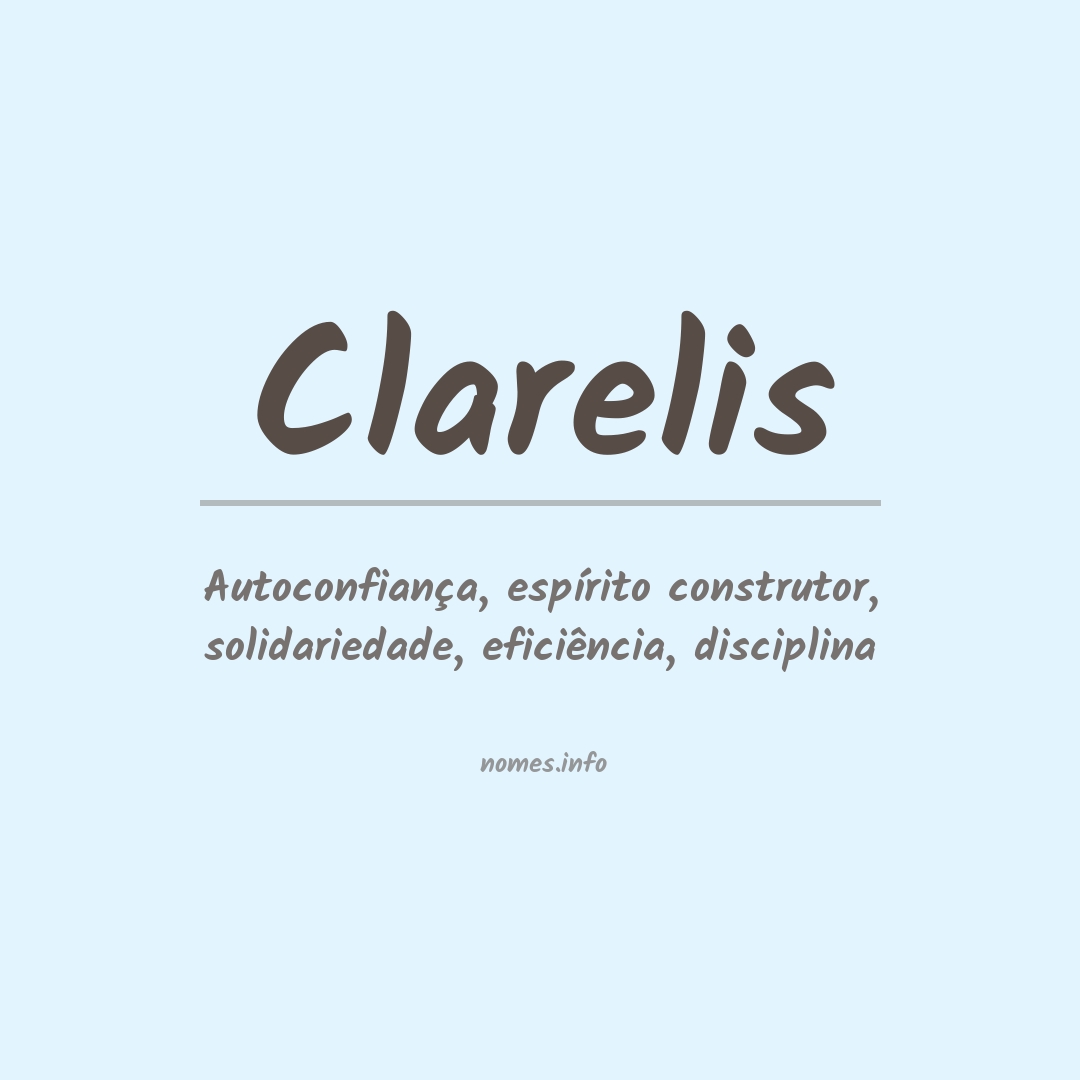 Significado do nome Clarelis