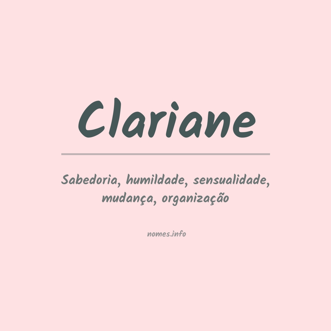Significado do nome Clariane