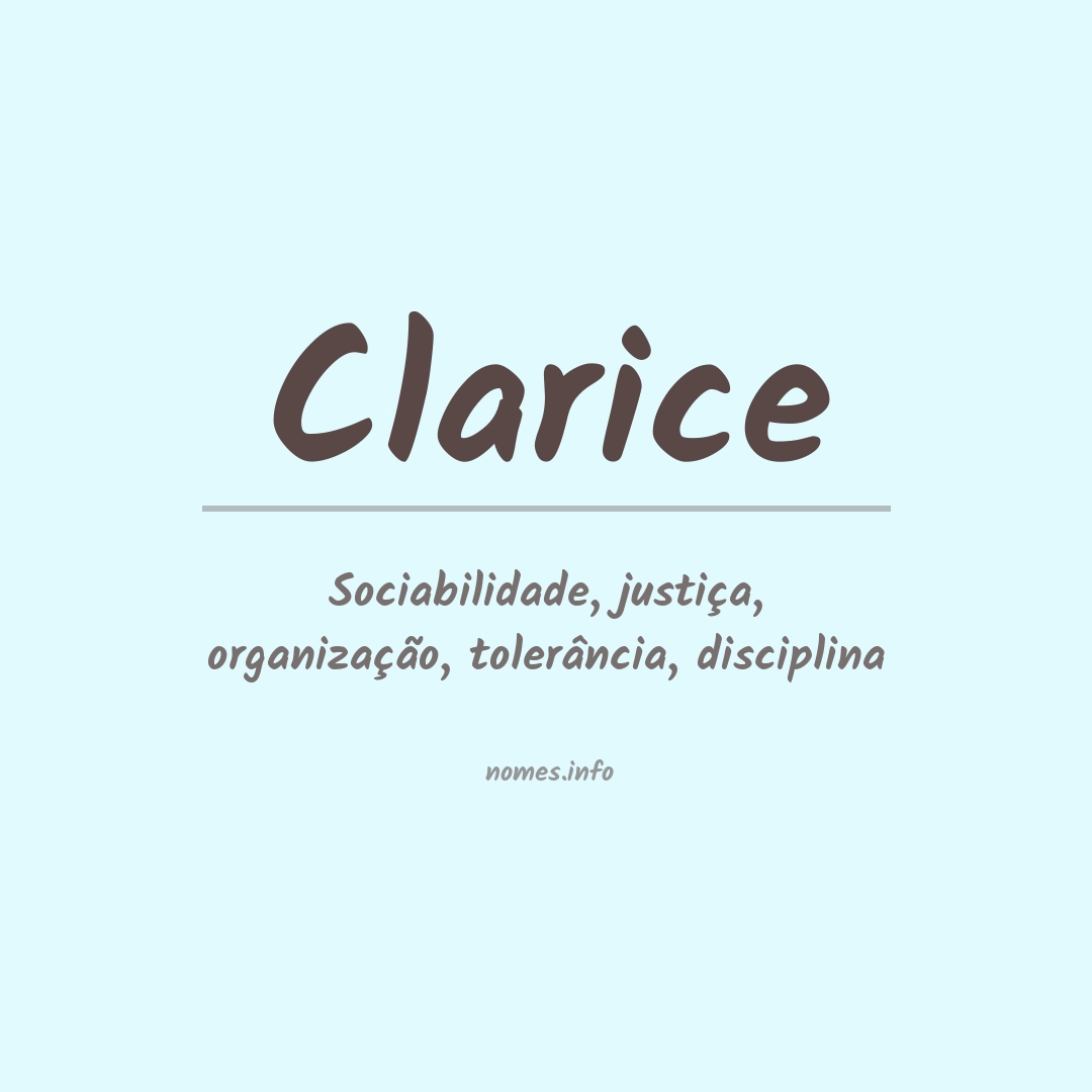 Significado do nome Clarice