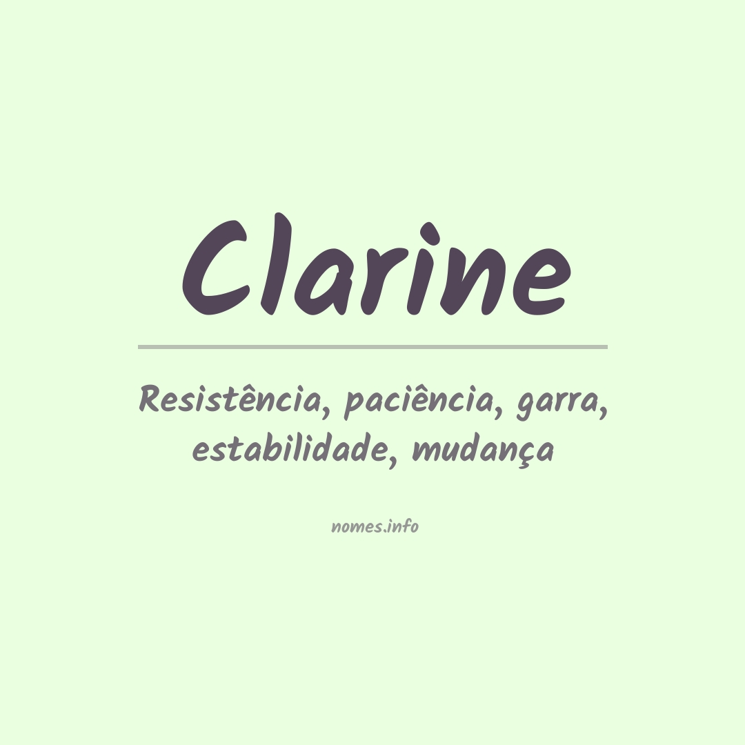 Significado do nome Clarine