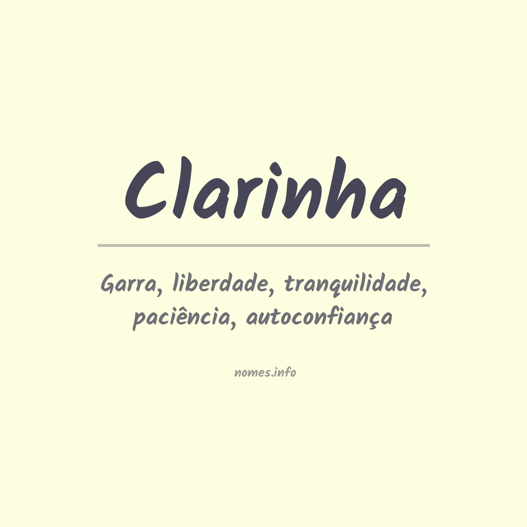 Significado do nome Clarinha
