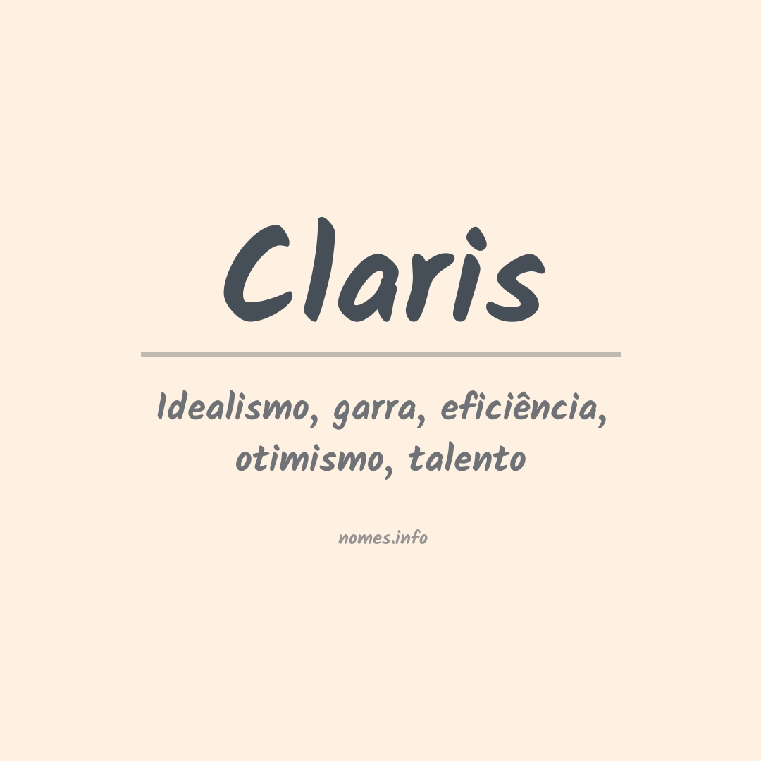 Significado do nome Claris