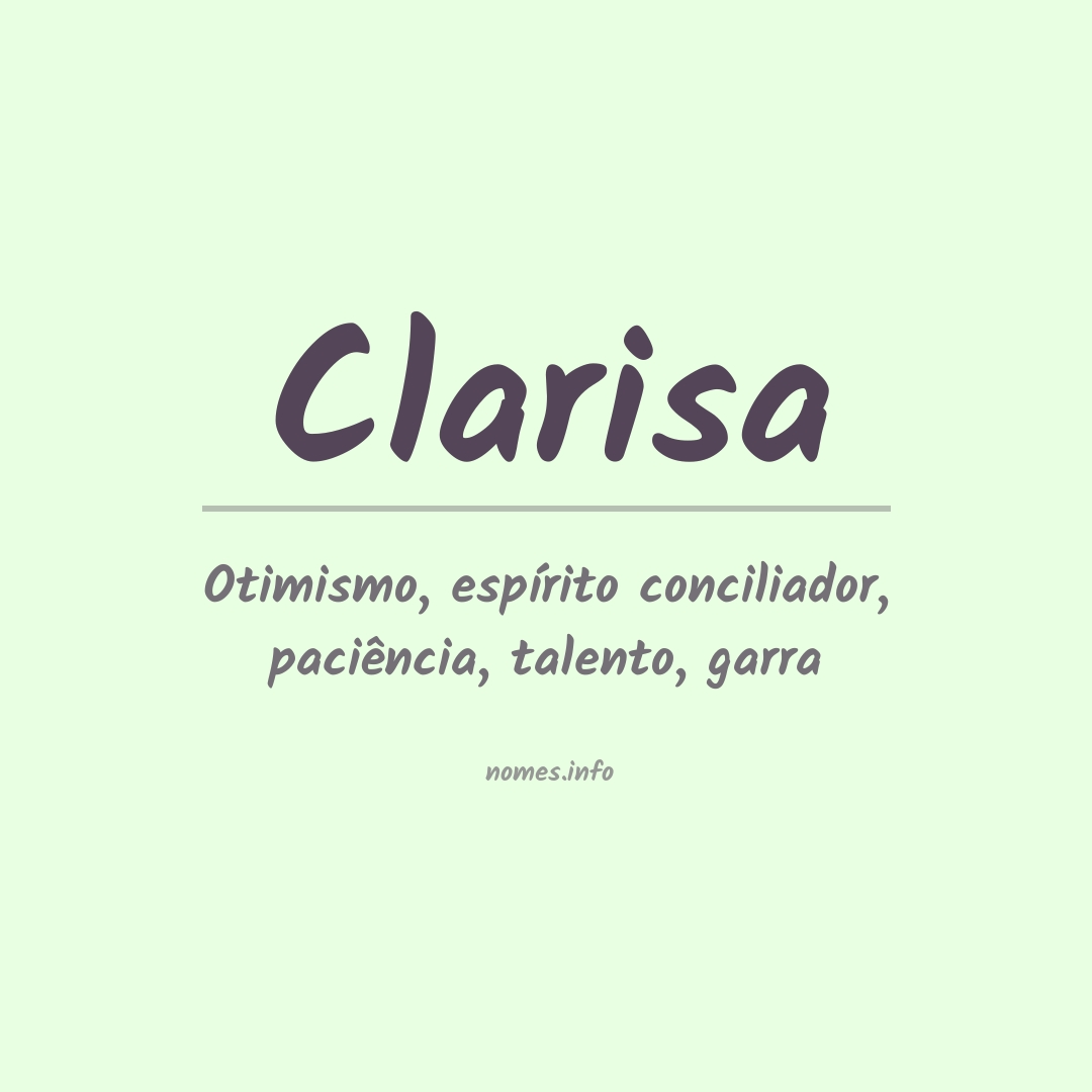 Significado do nome Clarisa