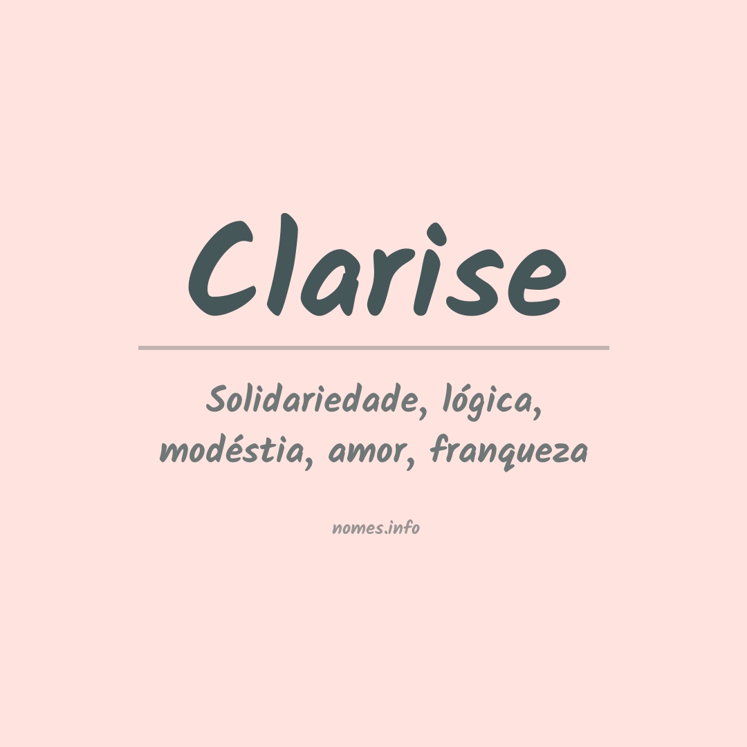Significado do nome Clarise