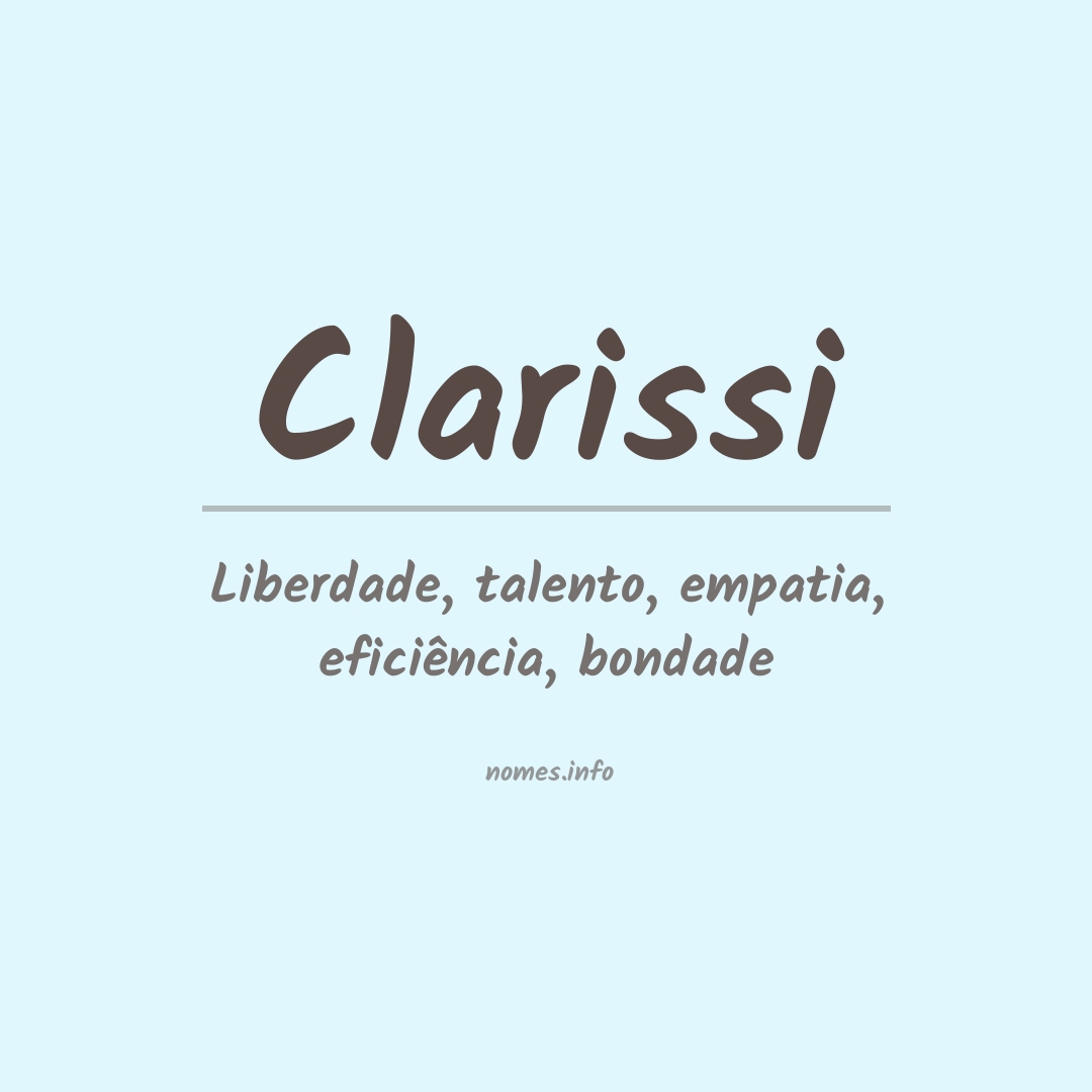 Significado do nome Clarissi