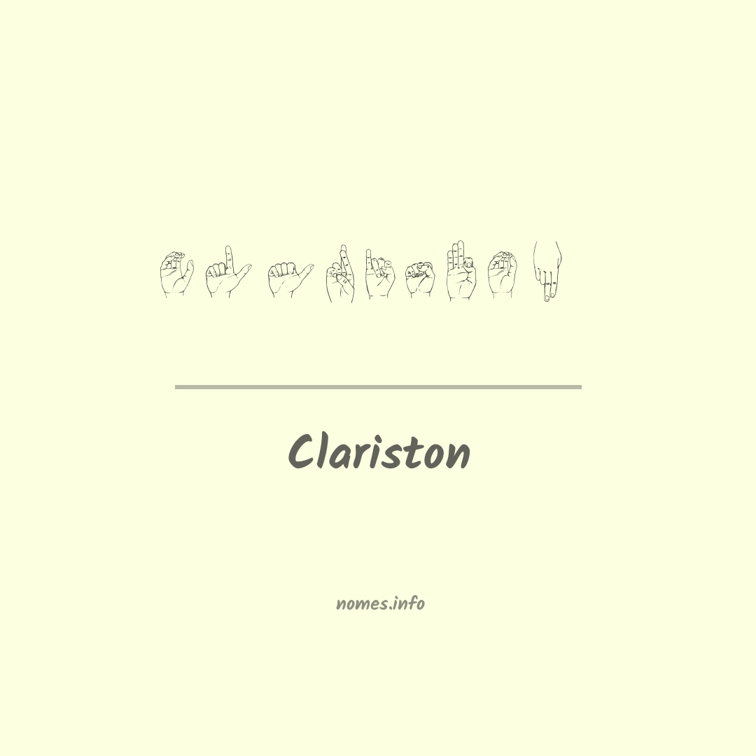 Clariston em Libras