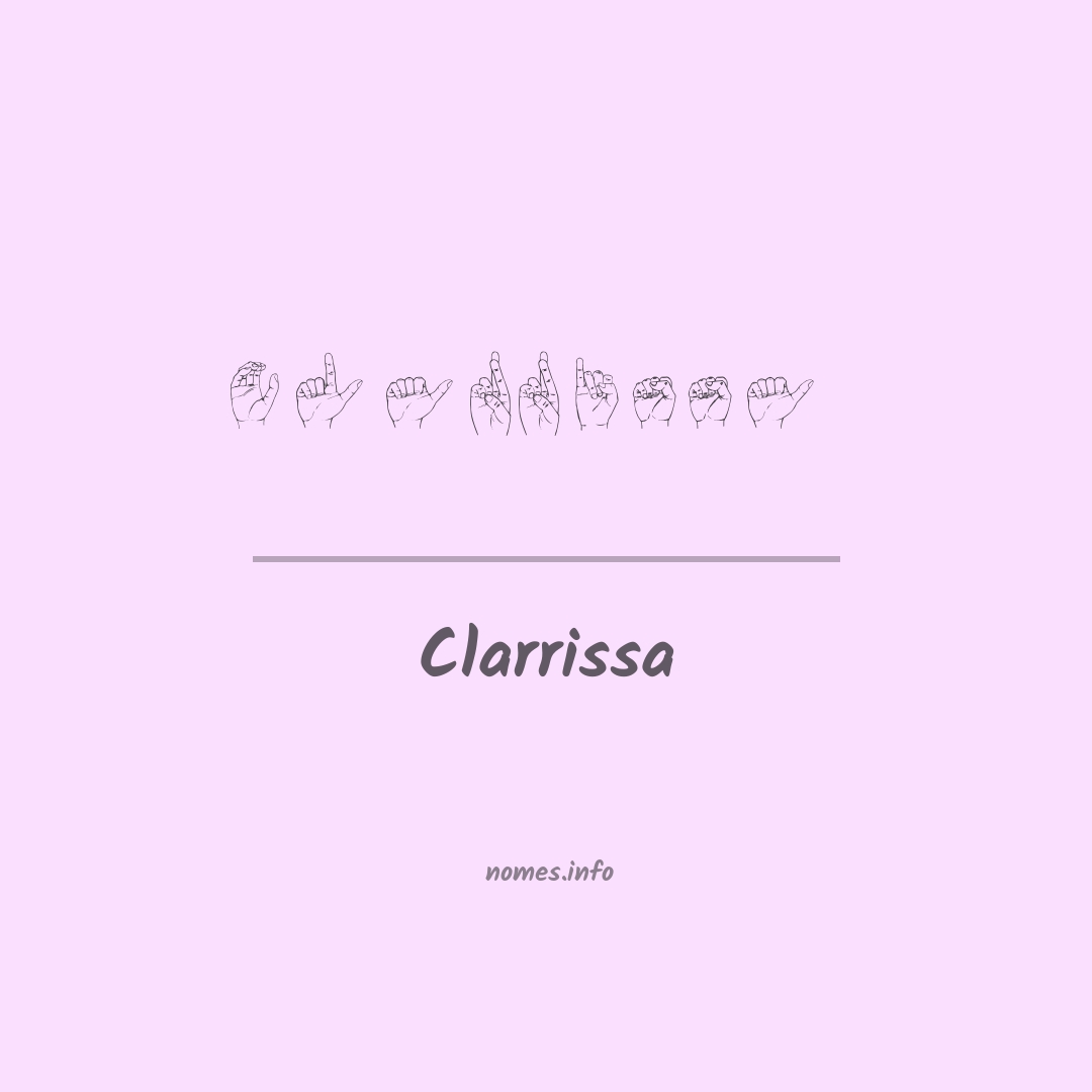 Clarrissa em Libras