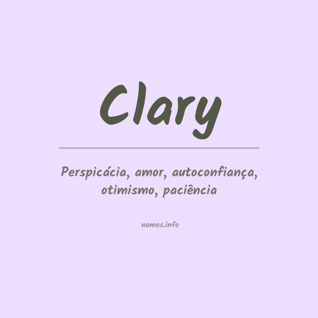 Significado do nome Clary