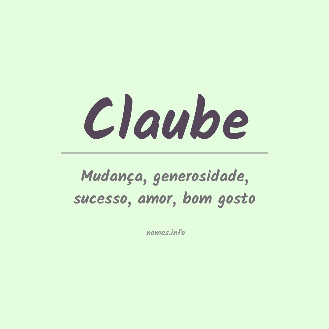 Significado do nome Claube