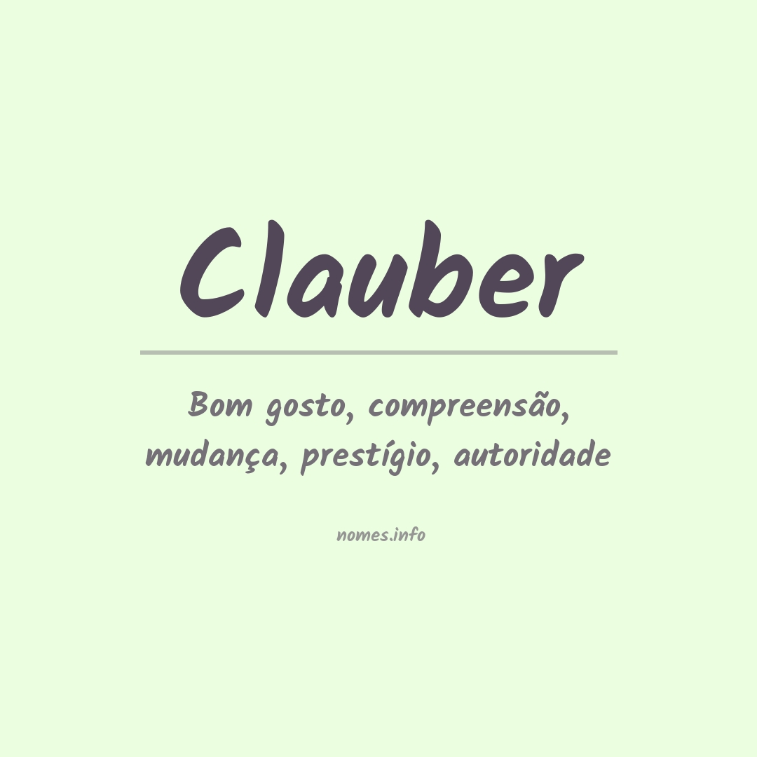 Significado do nome Clauber