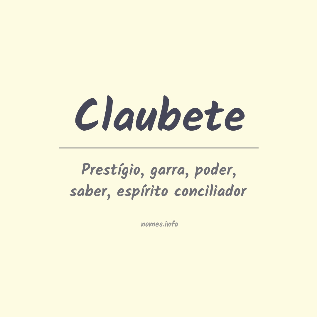 Significado do nome Claubete