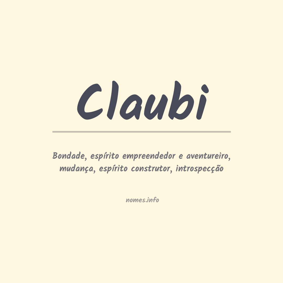 Significado do nome Claubi