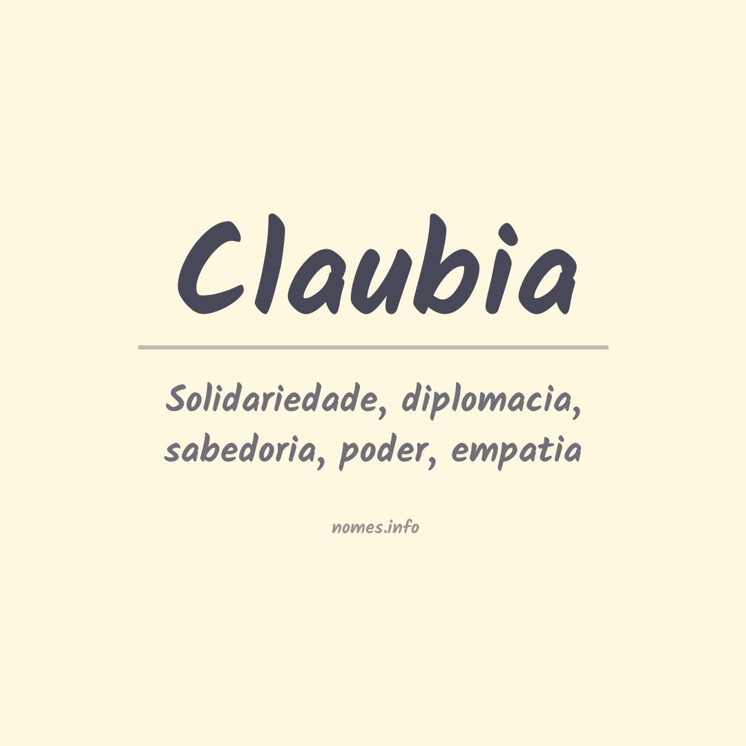 Significado do nome Claubia