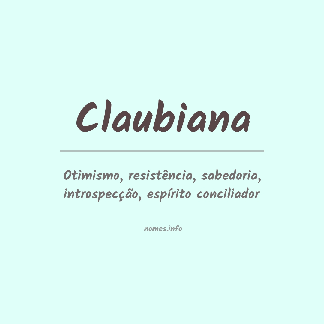 Significado do nome Claubiana