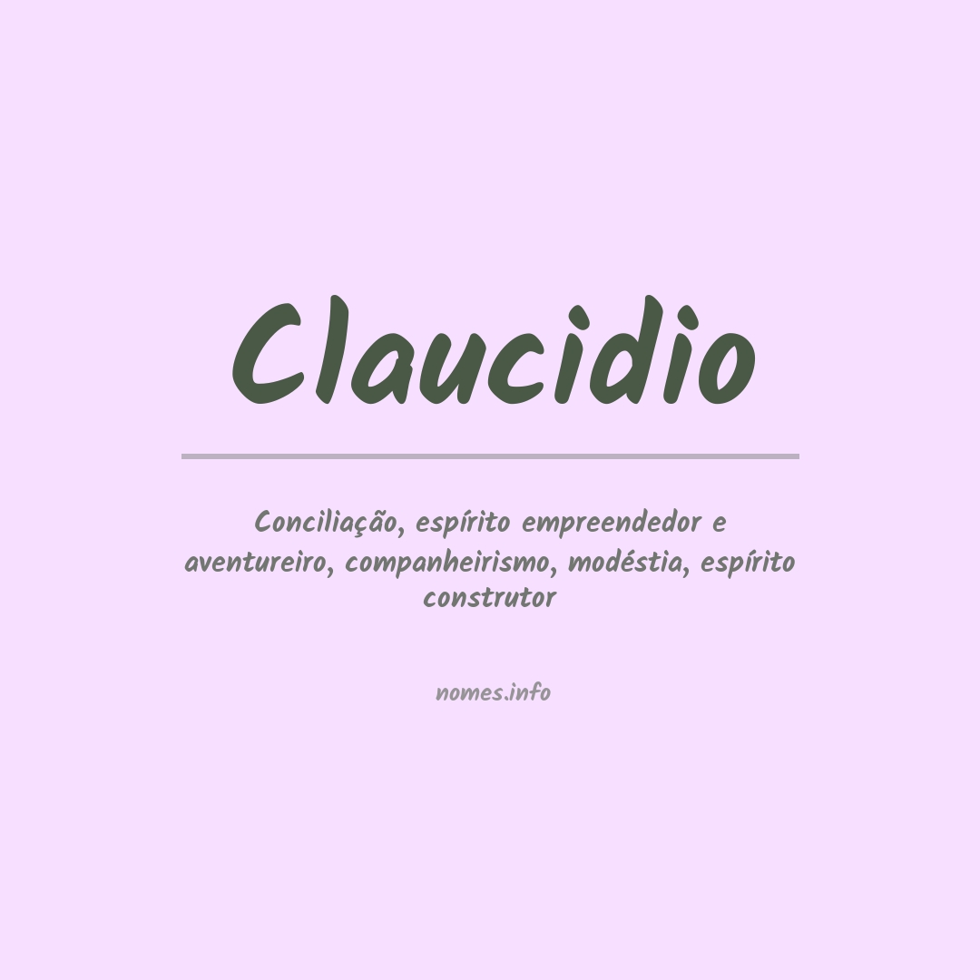 Significado do nome Claucidio