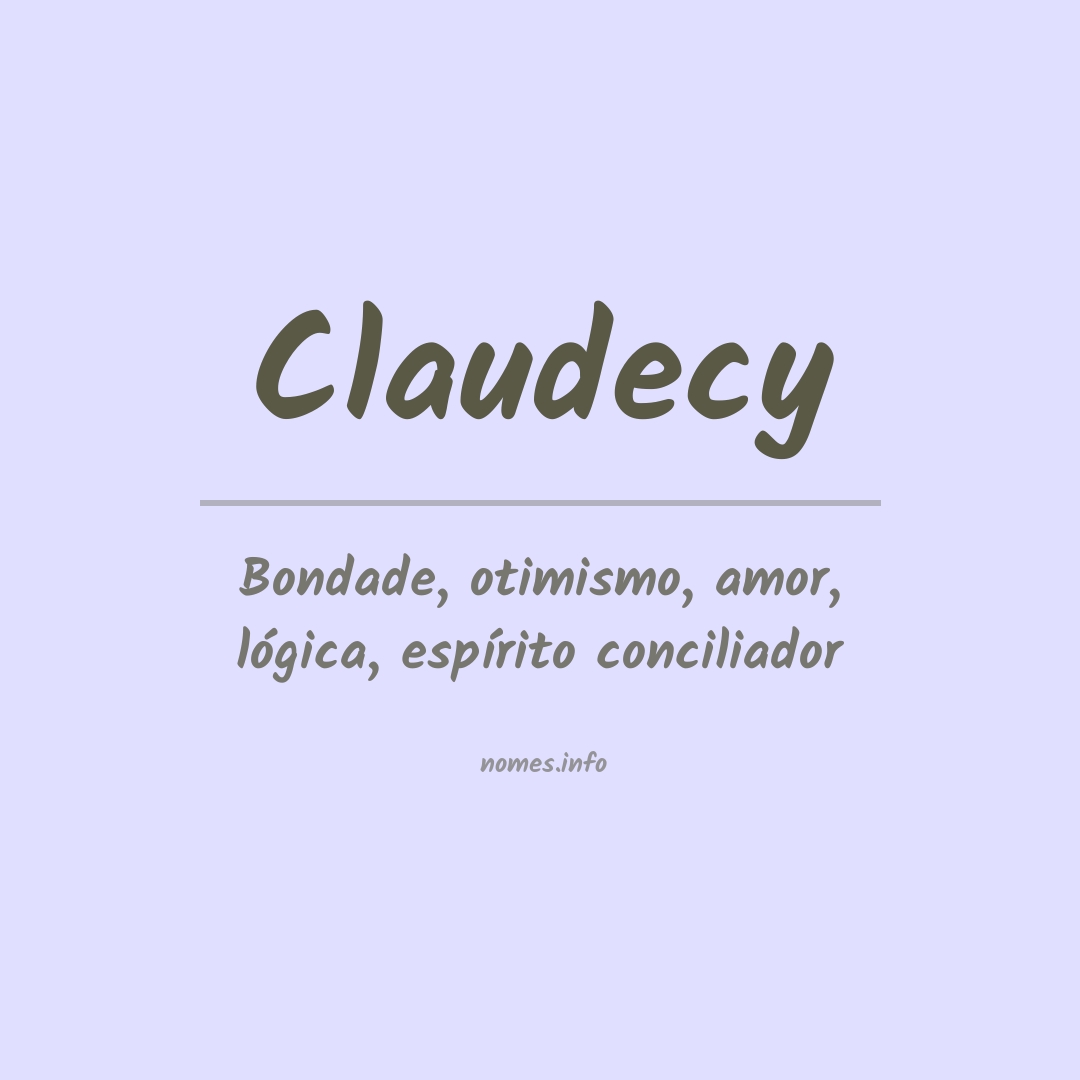 Significado do nome Claudecy