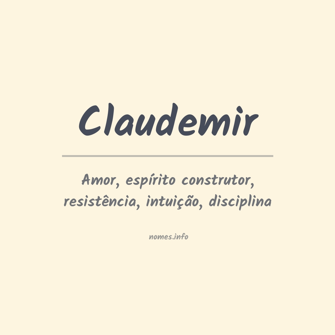 Significado do nome Claudemir
