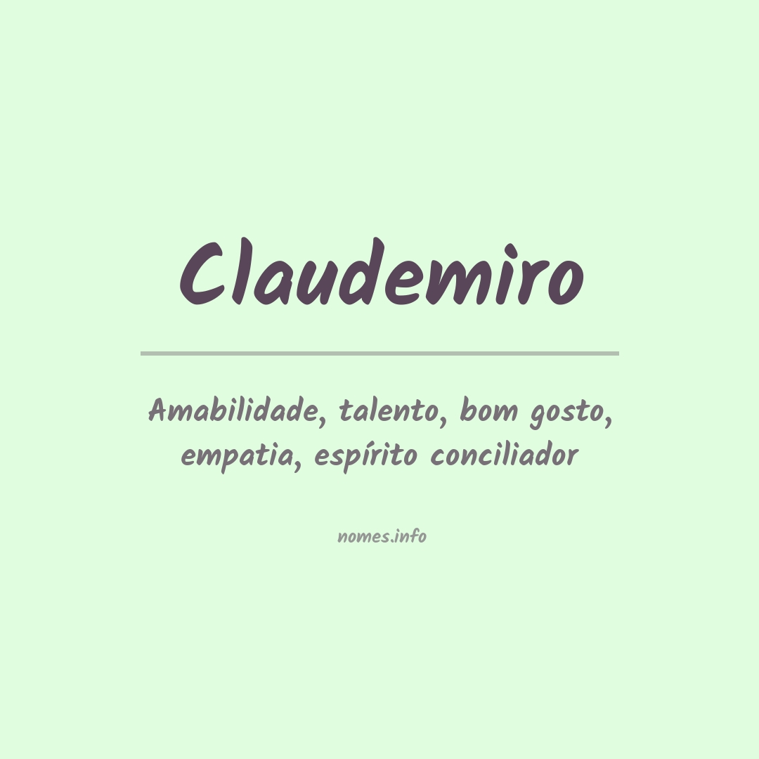 Significado do nome Claudemiro