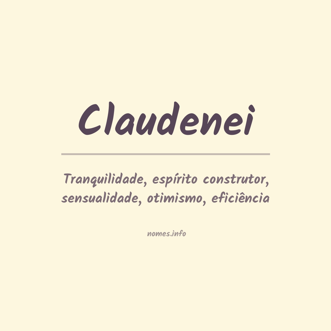Significado do nome Claudenei