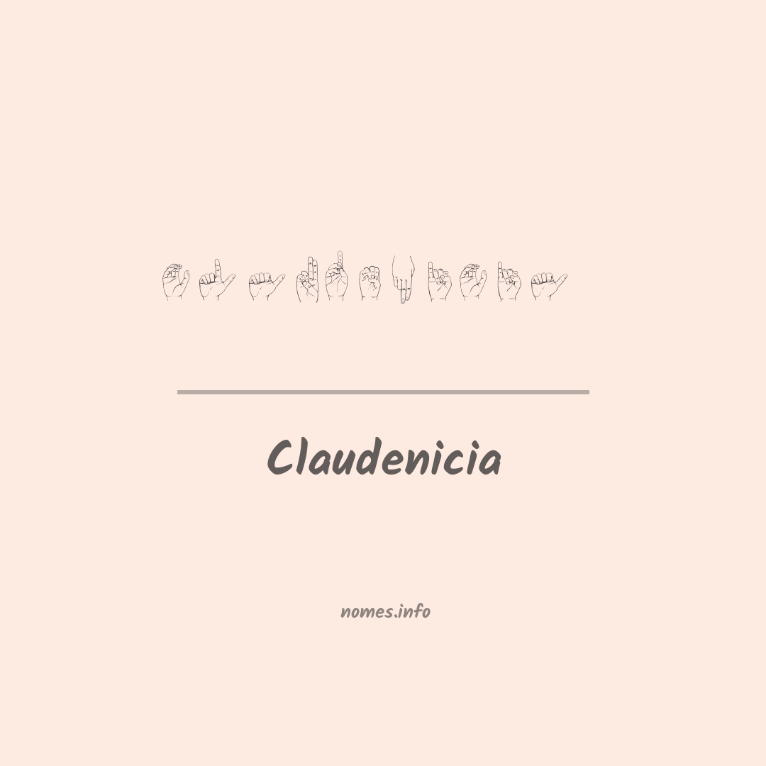 Claudenicia em Libras