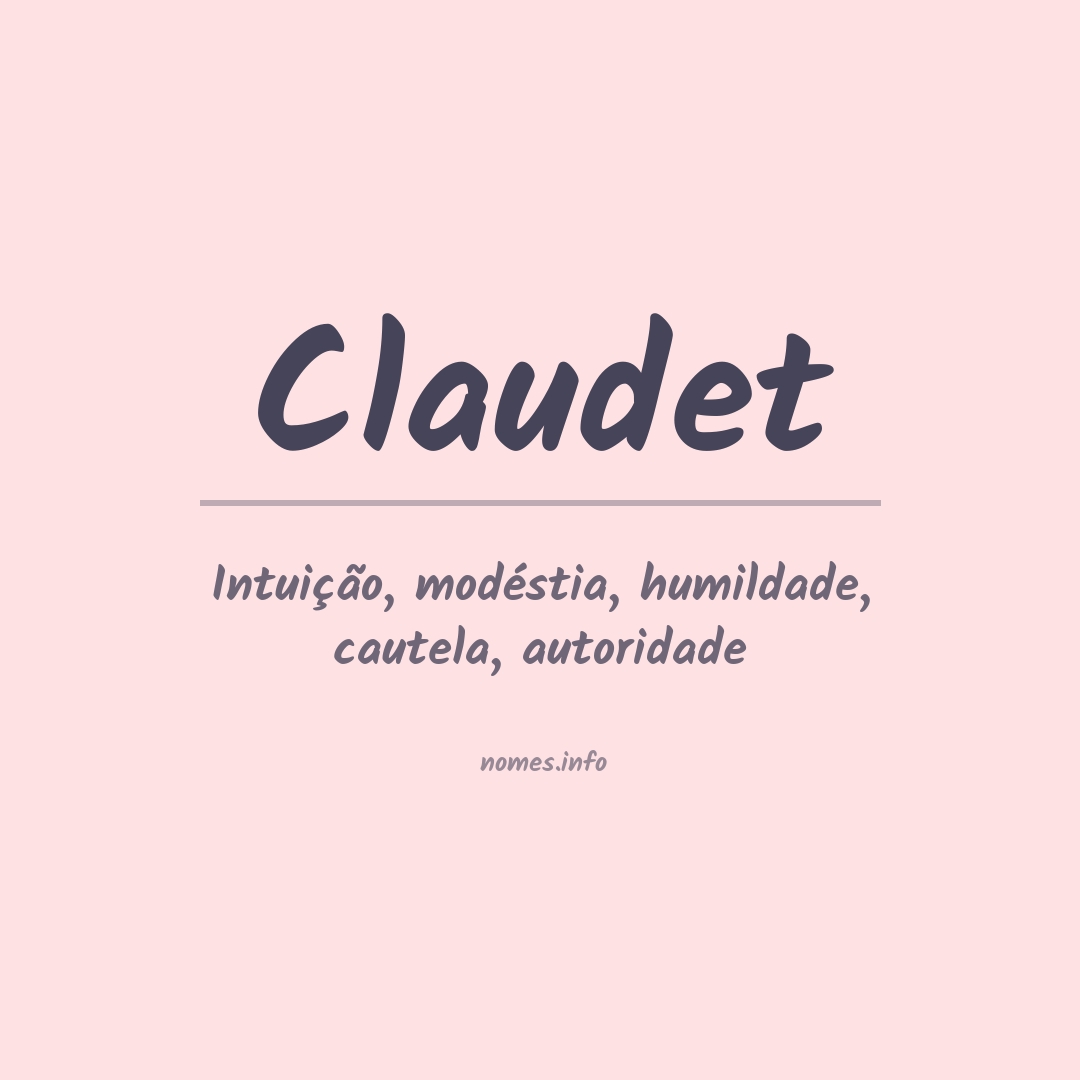Significado do nome Claudet