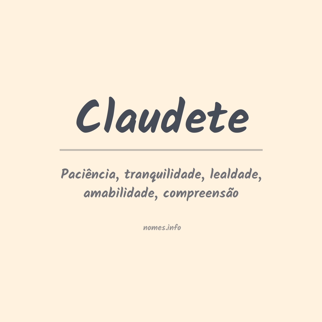 Significado do nome Claudete