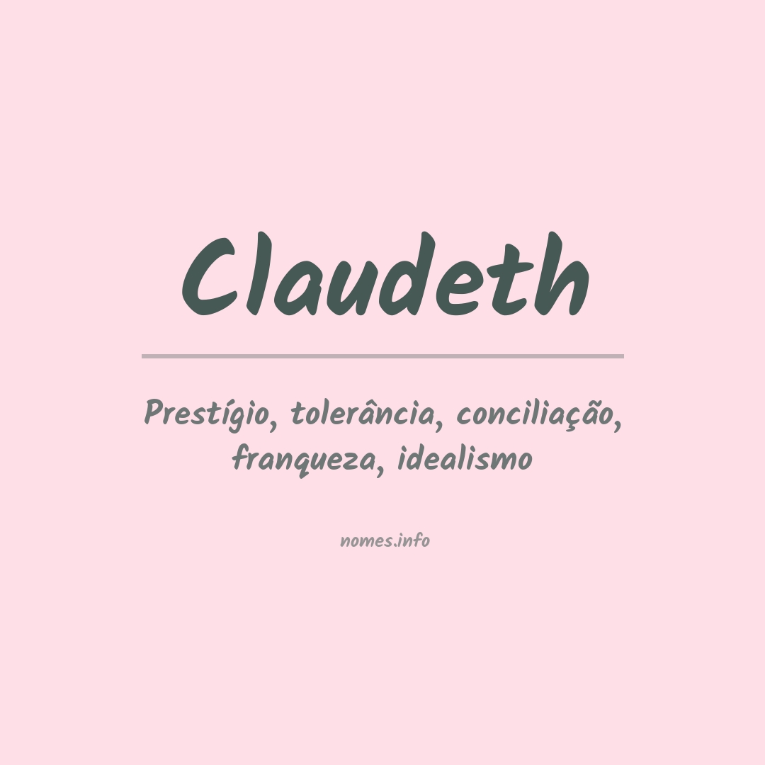 Significado do nome Claudeth