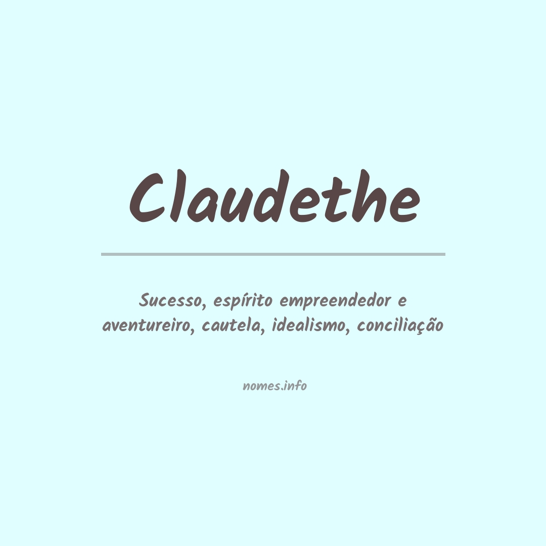 Significado do nome Claudethe