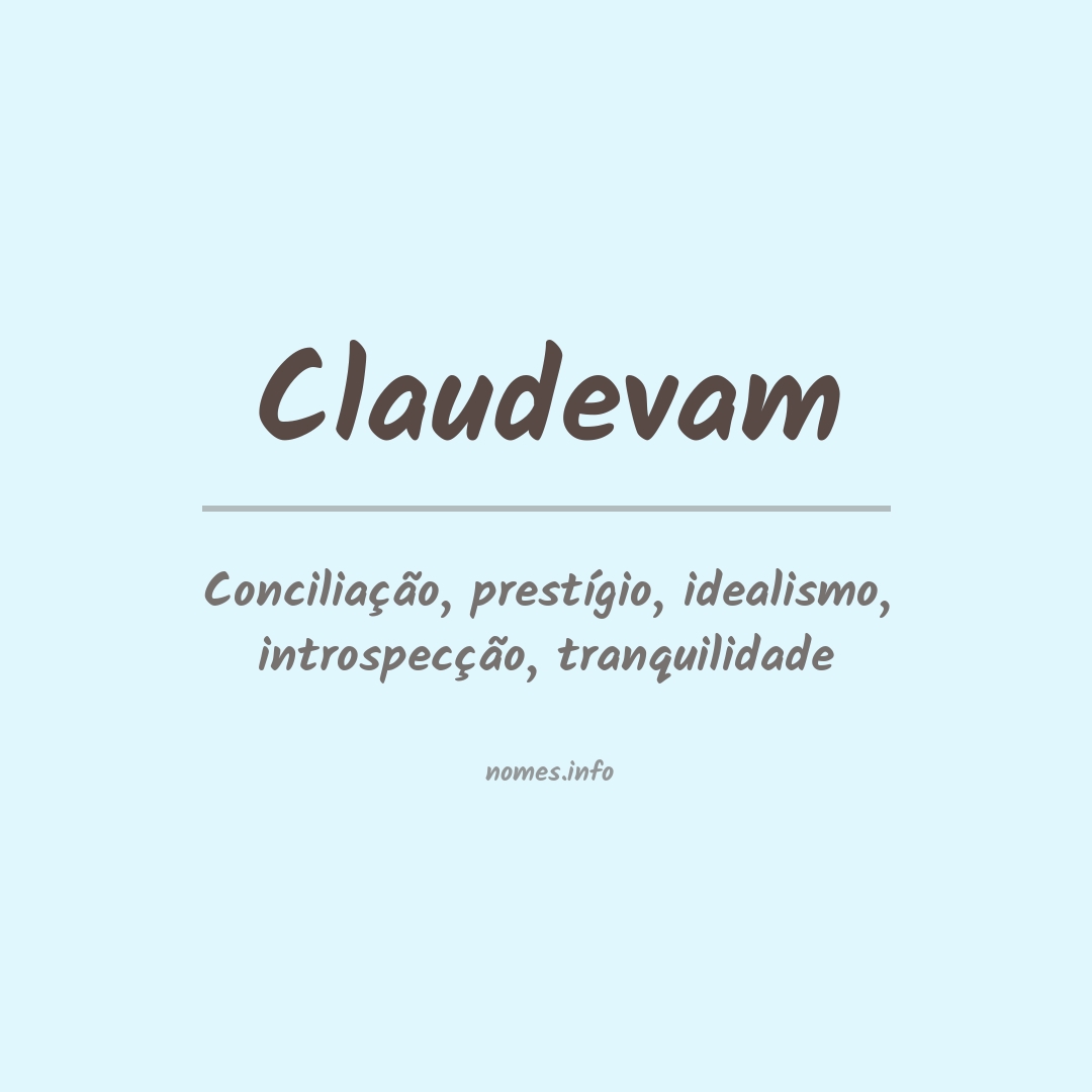 Significado do nome Claudevam