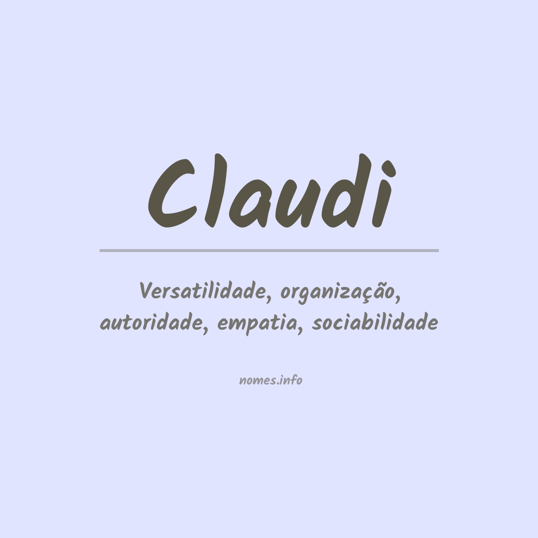 Significado do nome Claudi