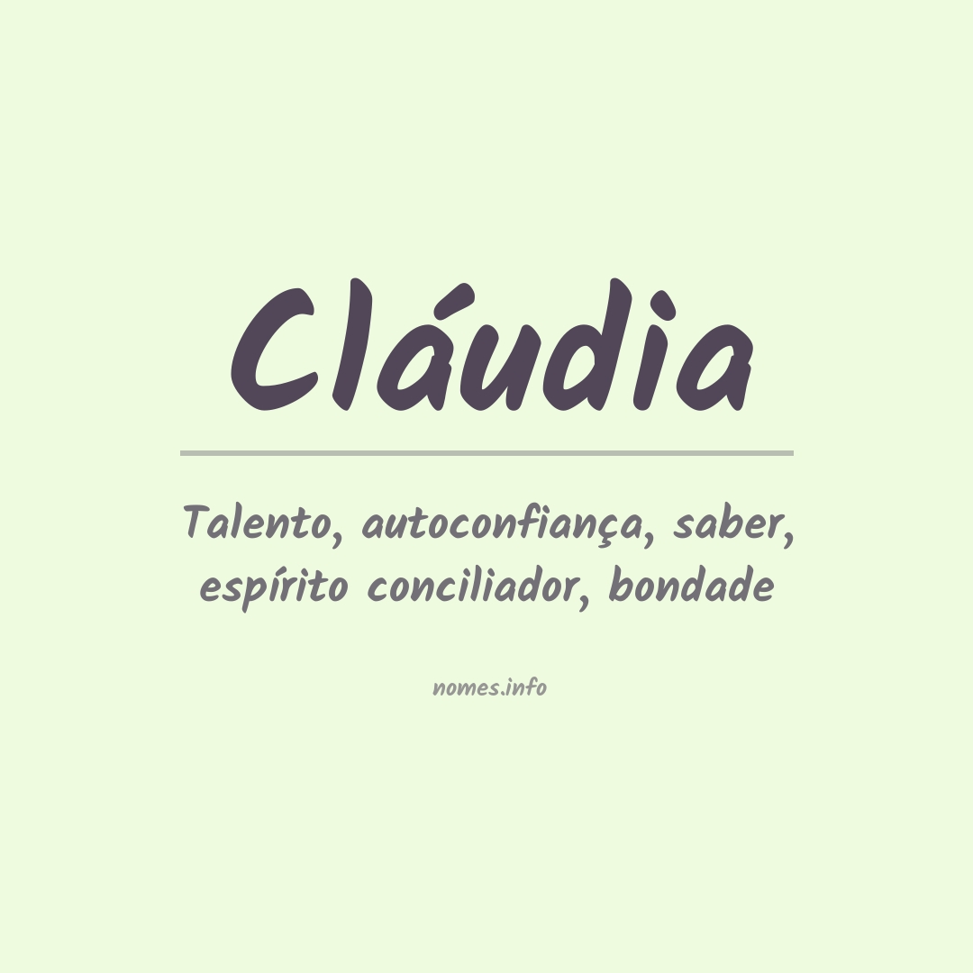 Significado do nome Cláudia