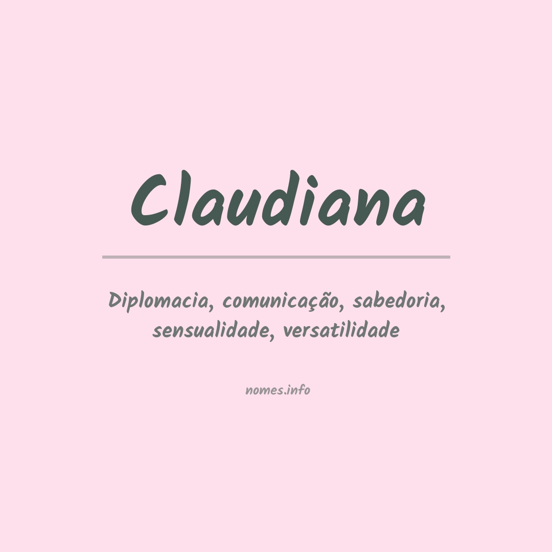 Significado do nome Claudiana