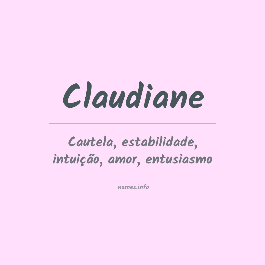 Significado do nome Claudiane