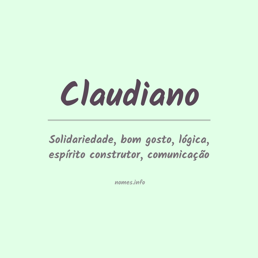 Significado do nome Claudiano