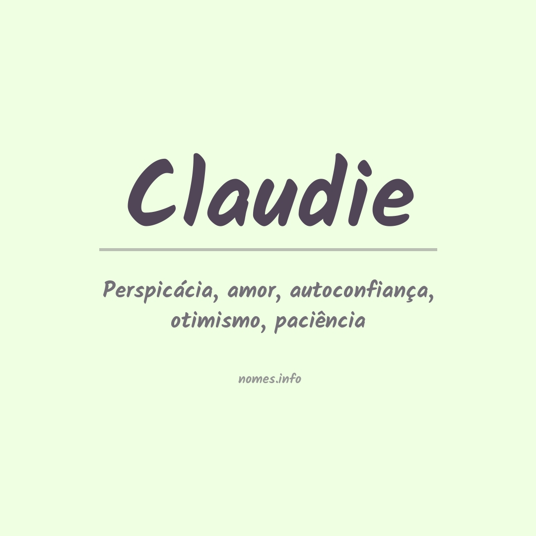 Significado do nome Claudie