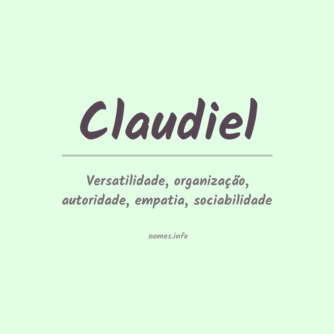 Significado do nome Claudiel