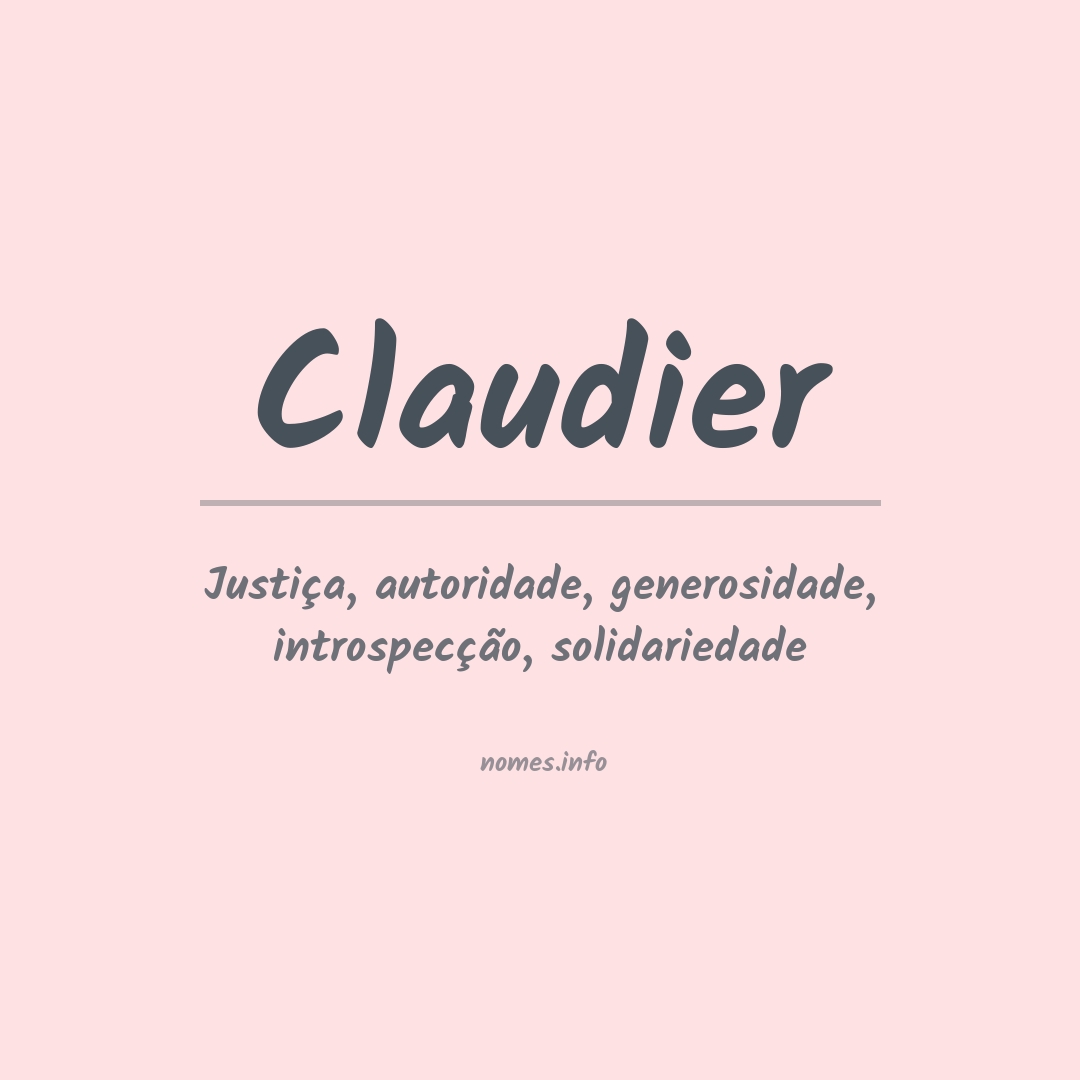 Significado do nome Claudier