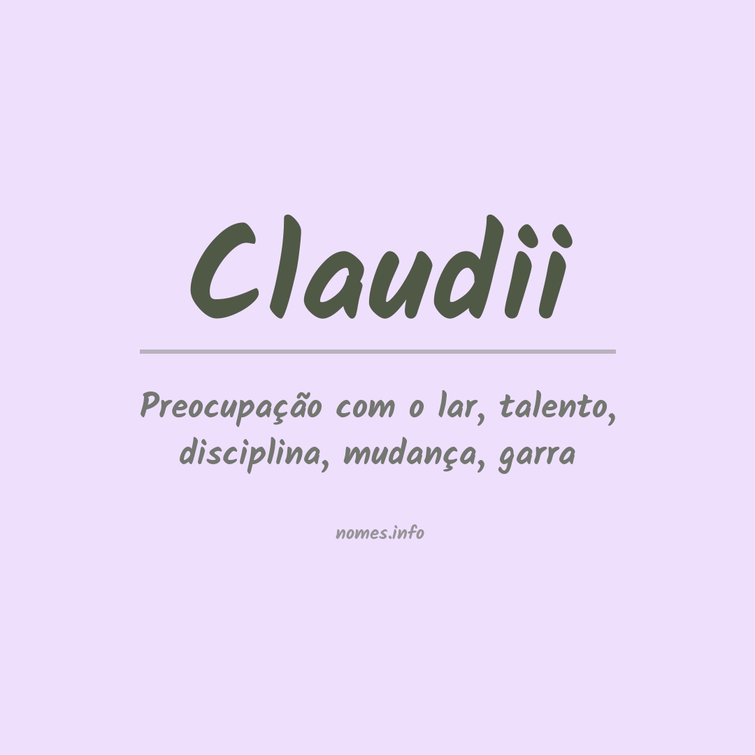 Significado do nome Claudii