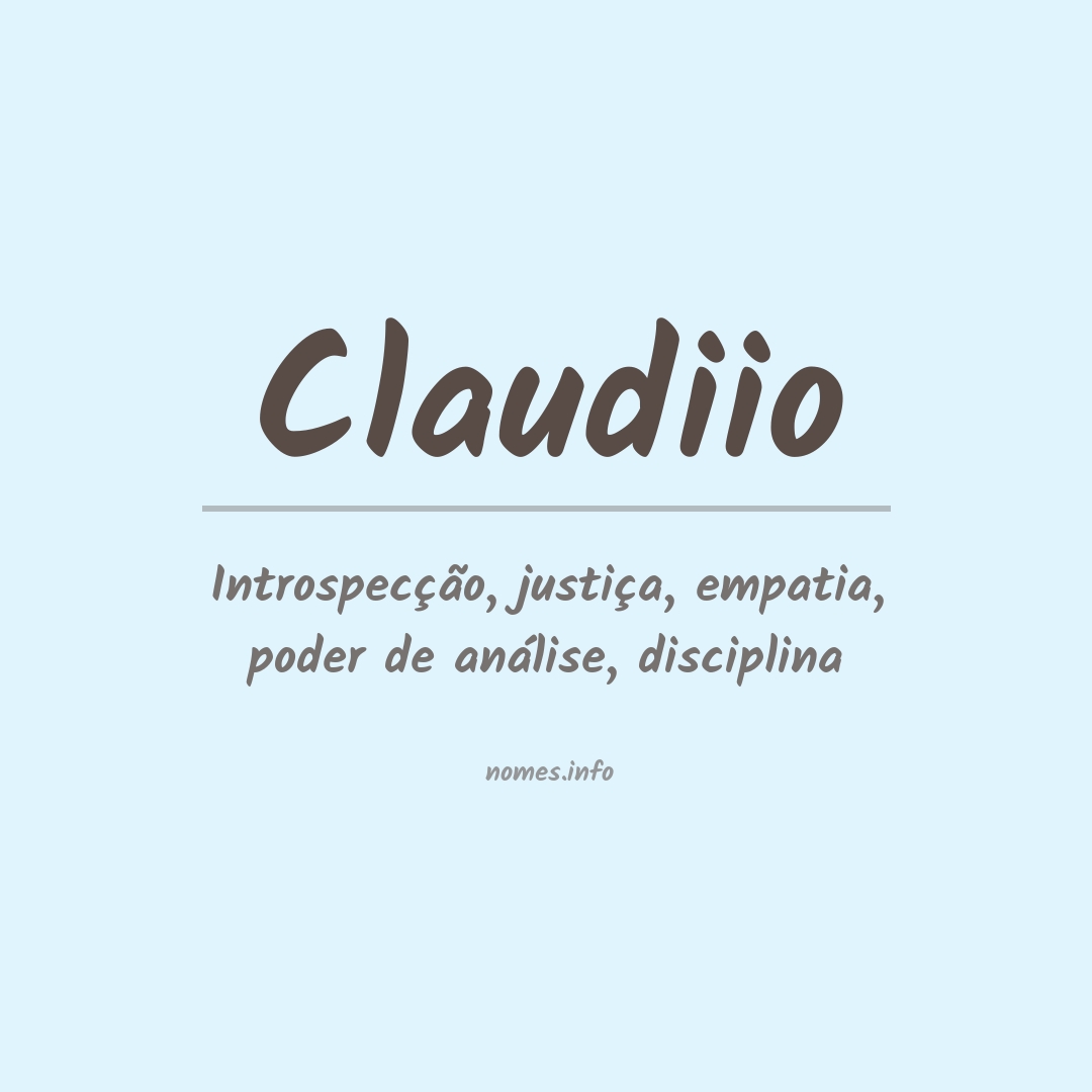 Significado do nome Claudiio