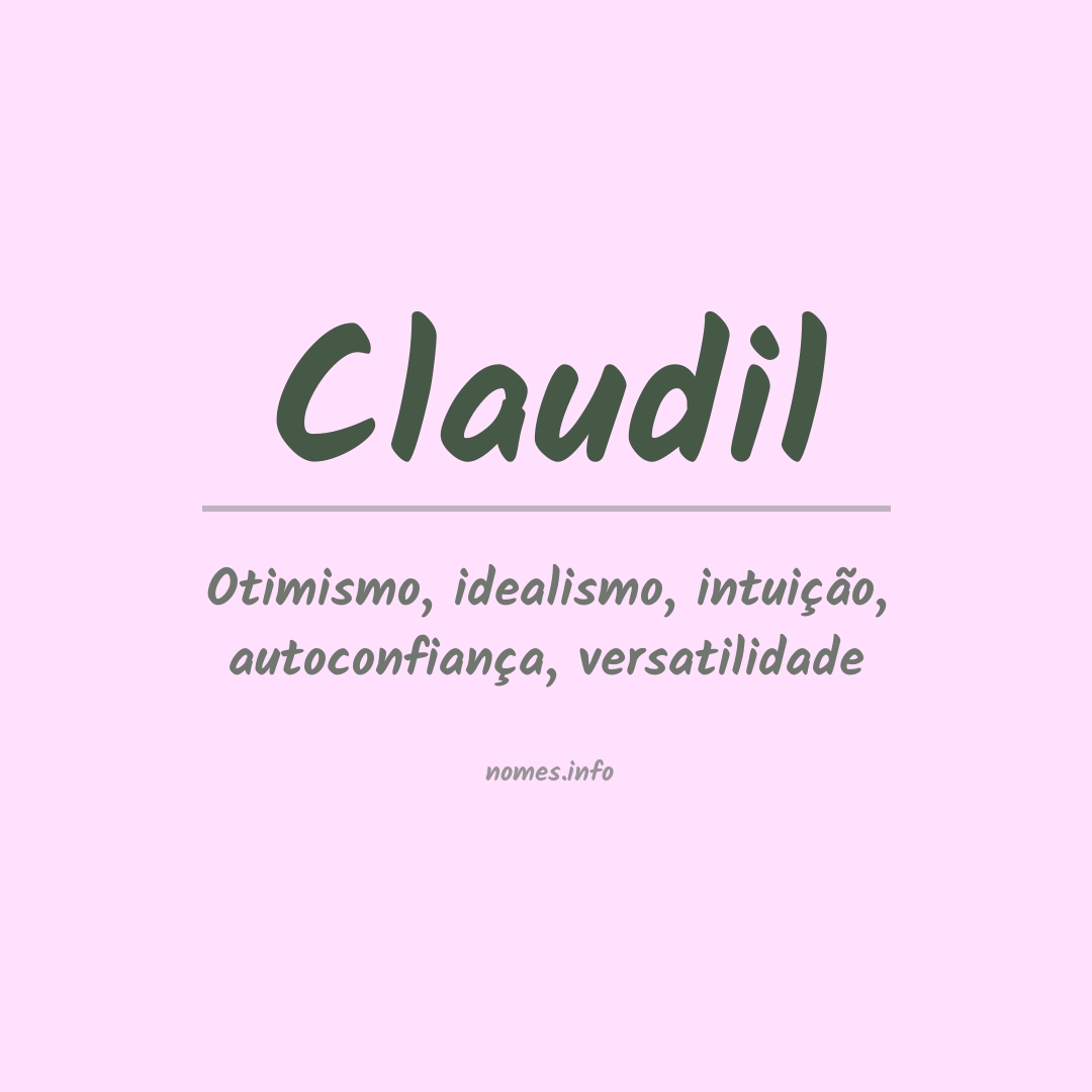 Significado do nome Claudil