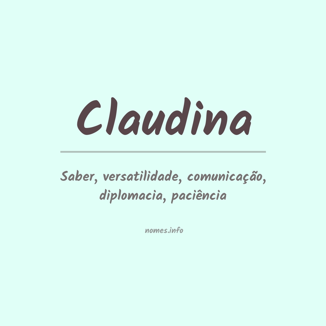 Significado do nome Claudina